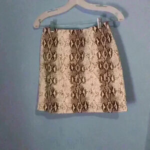 She and sky snakeskin skirt, size s black white